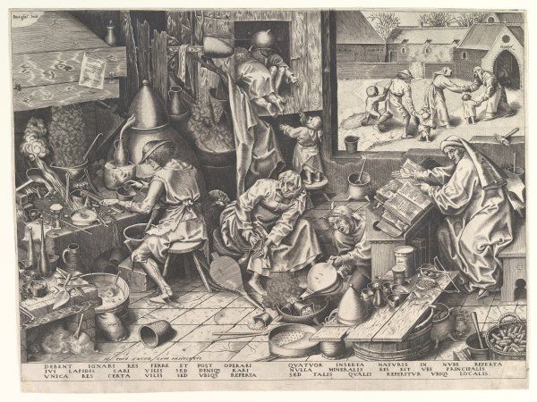 L'alchimiste par Brueghel l'ancien